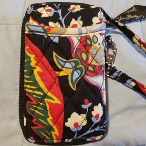 Vera Bradley Wristlet black & red  like new